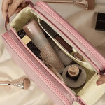 Portable Makeup Bag, Travel Cosmetic Bag, Back to School, Travel Accessories, Zipper Makeup Organizer Pouch, Versatile Storage Bag for Skincare, Lotion, Cream, Lip Balm, Eyeliners, Makeup Brushes, Stationery, Travel Bag, Makeup Tool Organizer