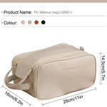 Portable Makeup Bag, Travel Cosmetic Bag, Back to School, Travel Accessories, Zipper Makeup Organizer Pouch, Versatile Storage Bag for Skincare, Lotion, Cream, Lip Balm, Eyeliners, Makeup Brushes, Stationery, Travel Bag, Makeup Tool Organizer
