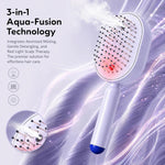 2026 New Electric Spray Air Cushion Massage Comb,3 in 1 Self-Clean Detangling Brush, Restores Silky Shine for Dry & Frizzy Hair, Premium Hair Care Tool for Women