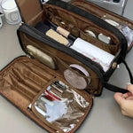 Portable Makeup Bag, Travel Cosmetic Bag, Back to School, Travel Accessories, Zipper Makeup Organizer Pouch, Versatile Storage Bag for Skincare, Lotion, Cream, Lip Balm, Eyeliners, Makeup Brushes, Stationery, Travel Bag, Makeup Tool Organizer