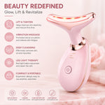 Lumora Beauty™ – LED Face & Neck Massager
