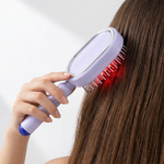 Lumora Beauty Electric Scalp Spa Comb (Purple) - in use on hair