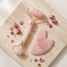 Lumora Beauty™ Rosenquarz Roller & Gua Sha Set – Tägliches Gesichtsritual für Formung & Glow